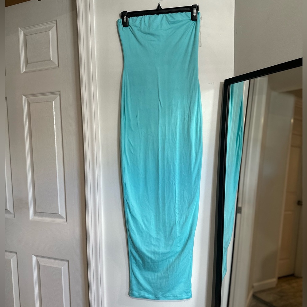 ✨NWOT” Mint Tube Maxi Dress